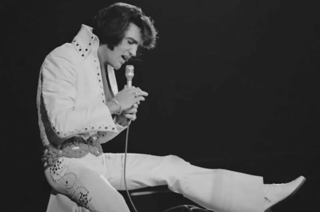 Elvis Presley performing